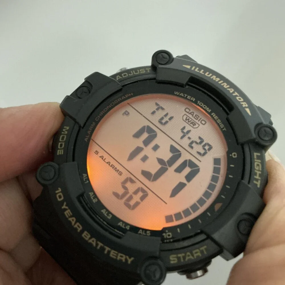 Casio AE-1500WH Mens Watch 50mm Digital Black Resin 100M WR Backlight